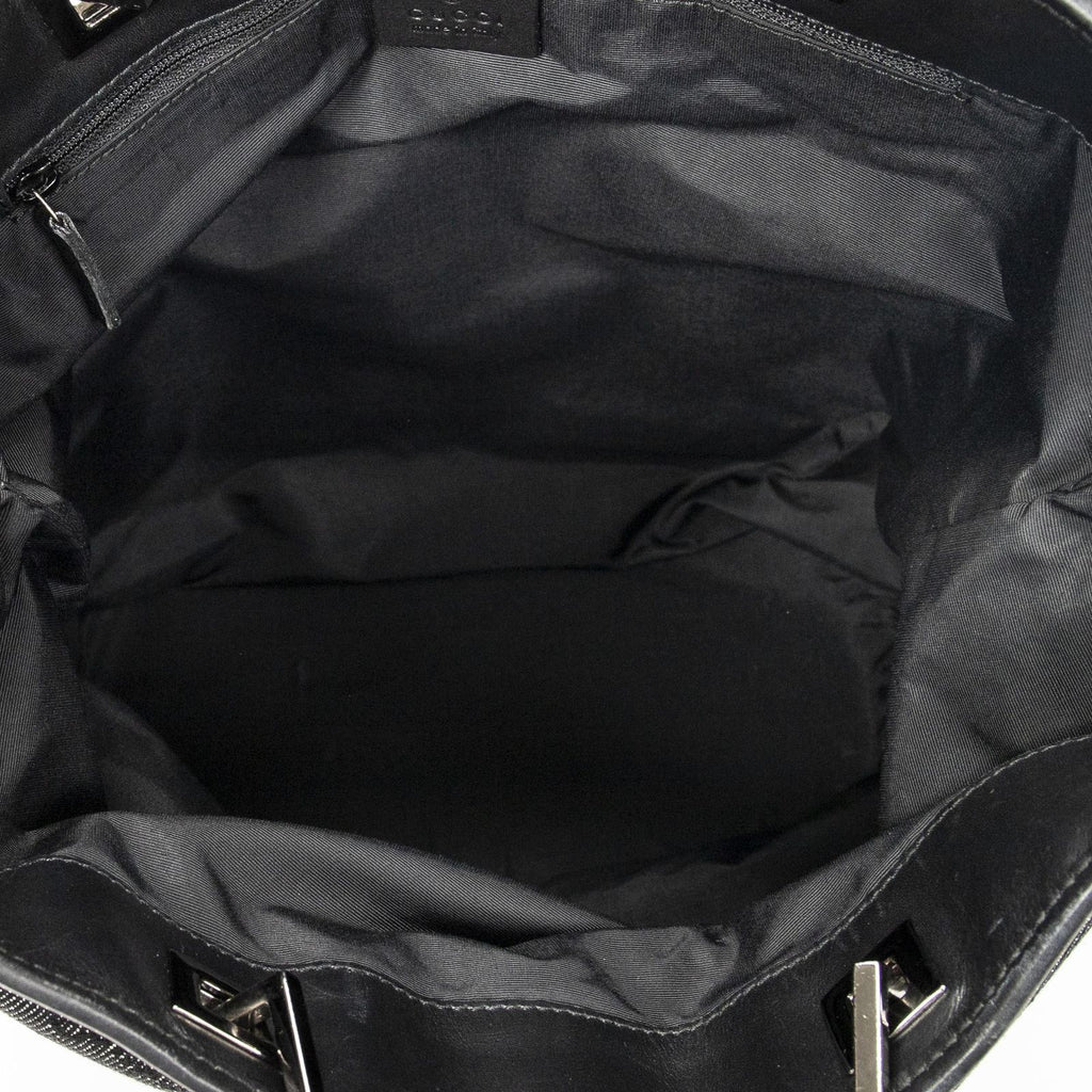 Gucci Vertical Tote Black GG Denim Canvas — view 9
