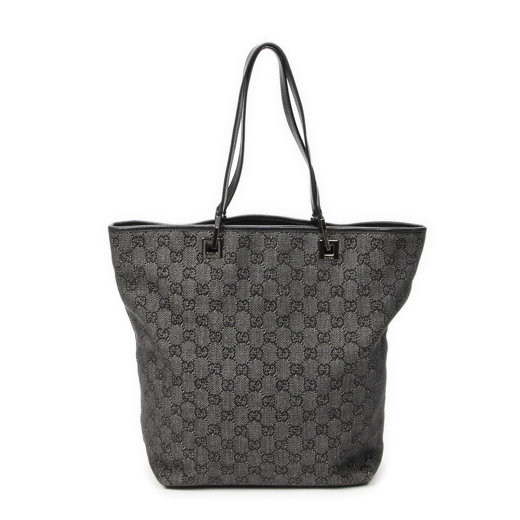 Gucci Vertical Tote Black GG Denim Canvas — view 5