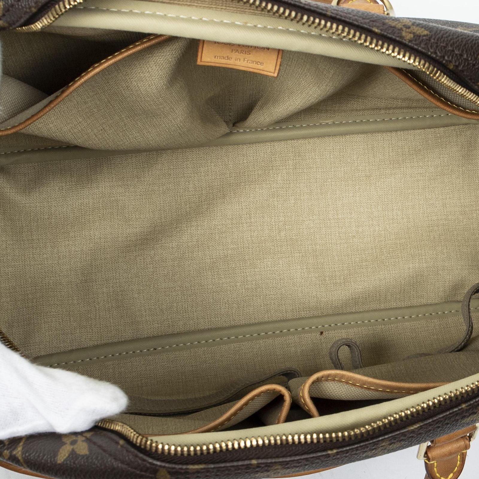 Louis Vuitton Deauville Brown Monogram Canvas Handbag — view 9