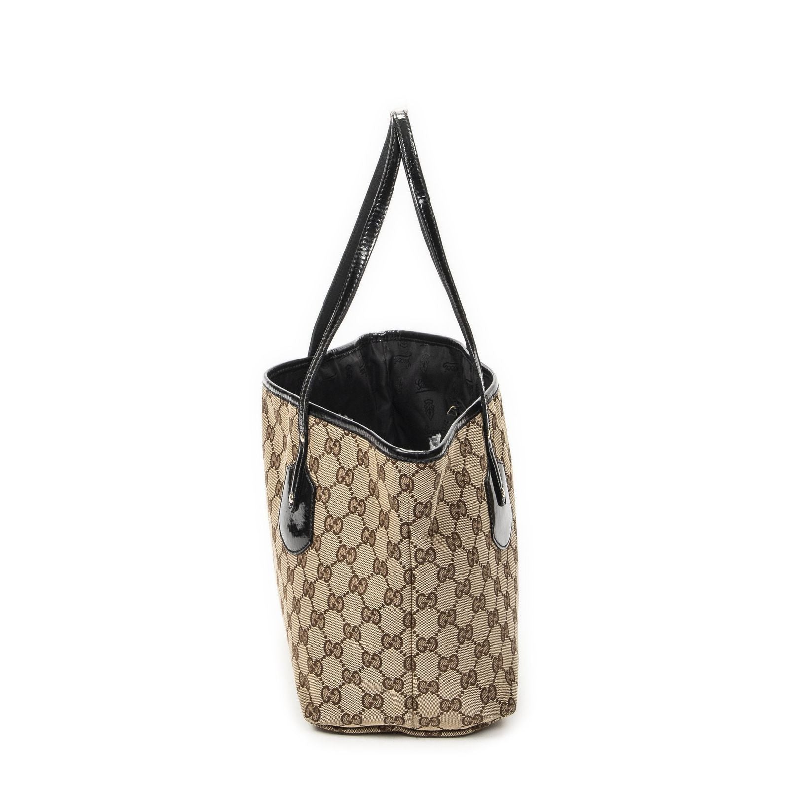 Gucci Serry Line Tote Black Beige GG Canvas — view 3