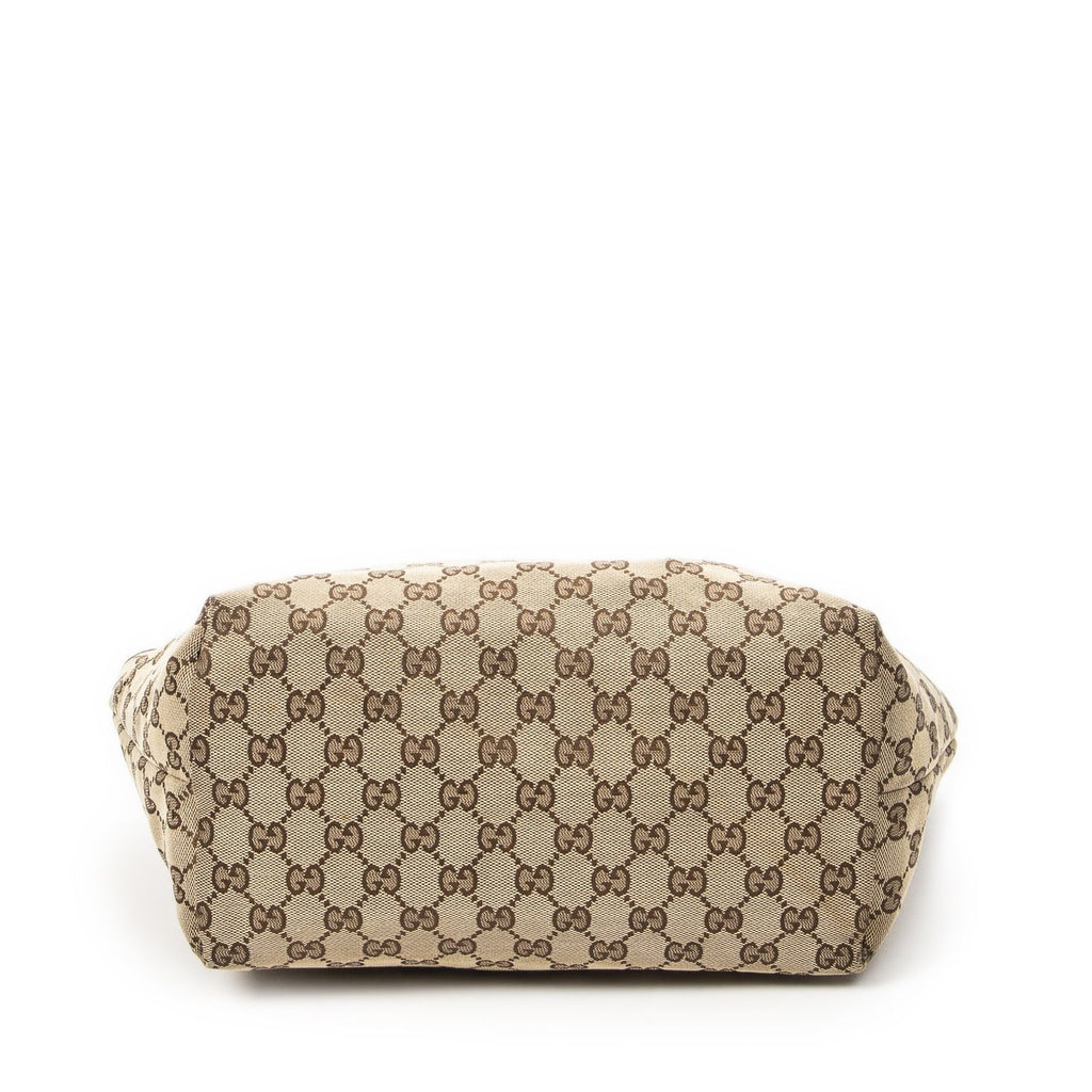 Gucci Serry Line Tote Black Beige GG Canvas — view 6