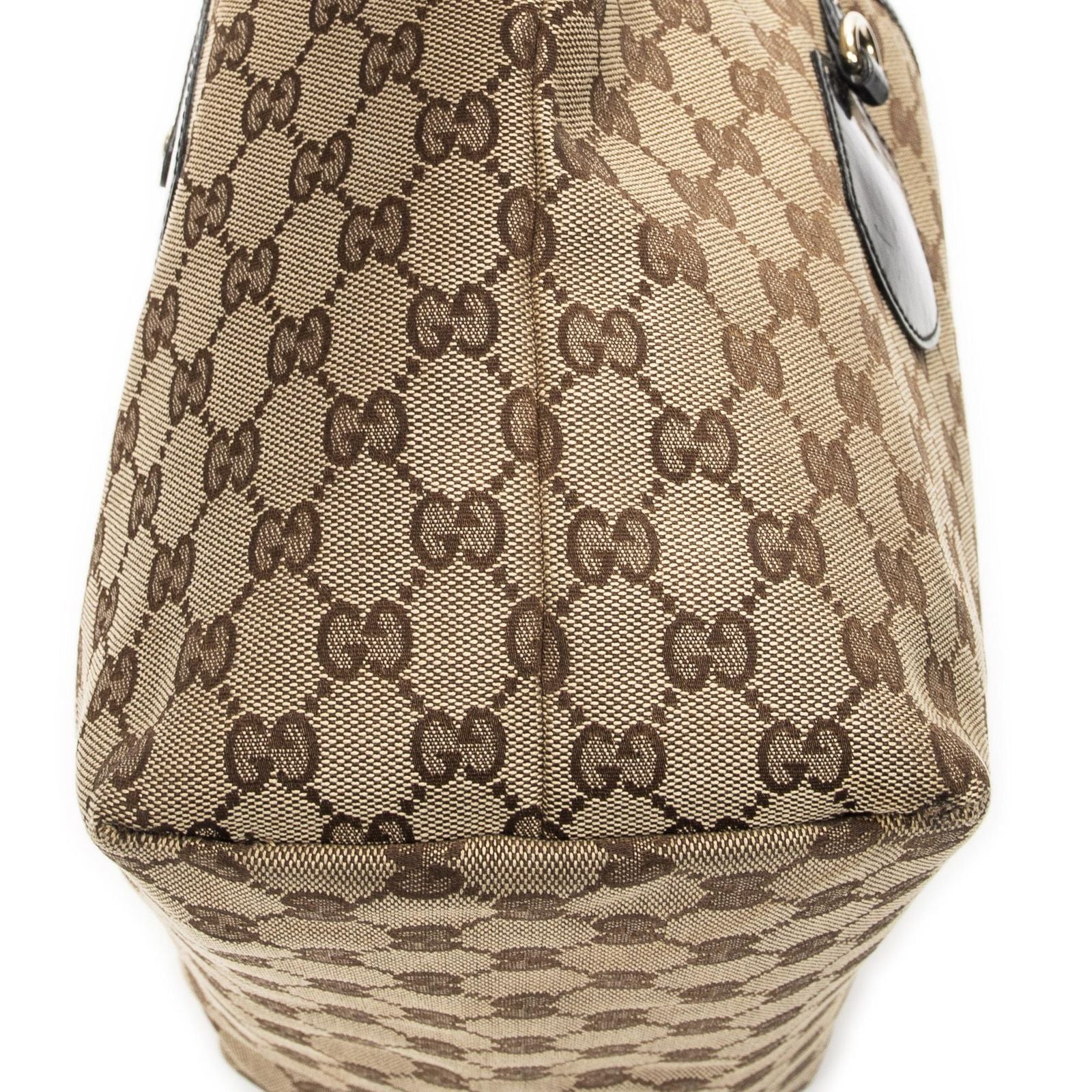 Gucci Serry Line Tote Black Beige GG Canvas — view 8