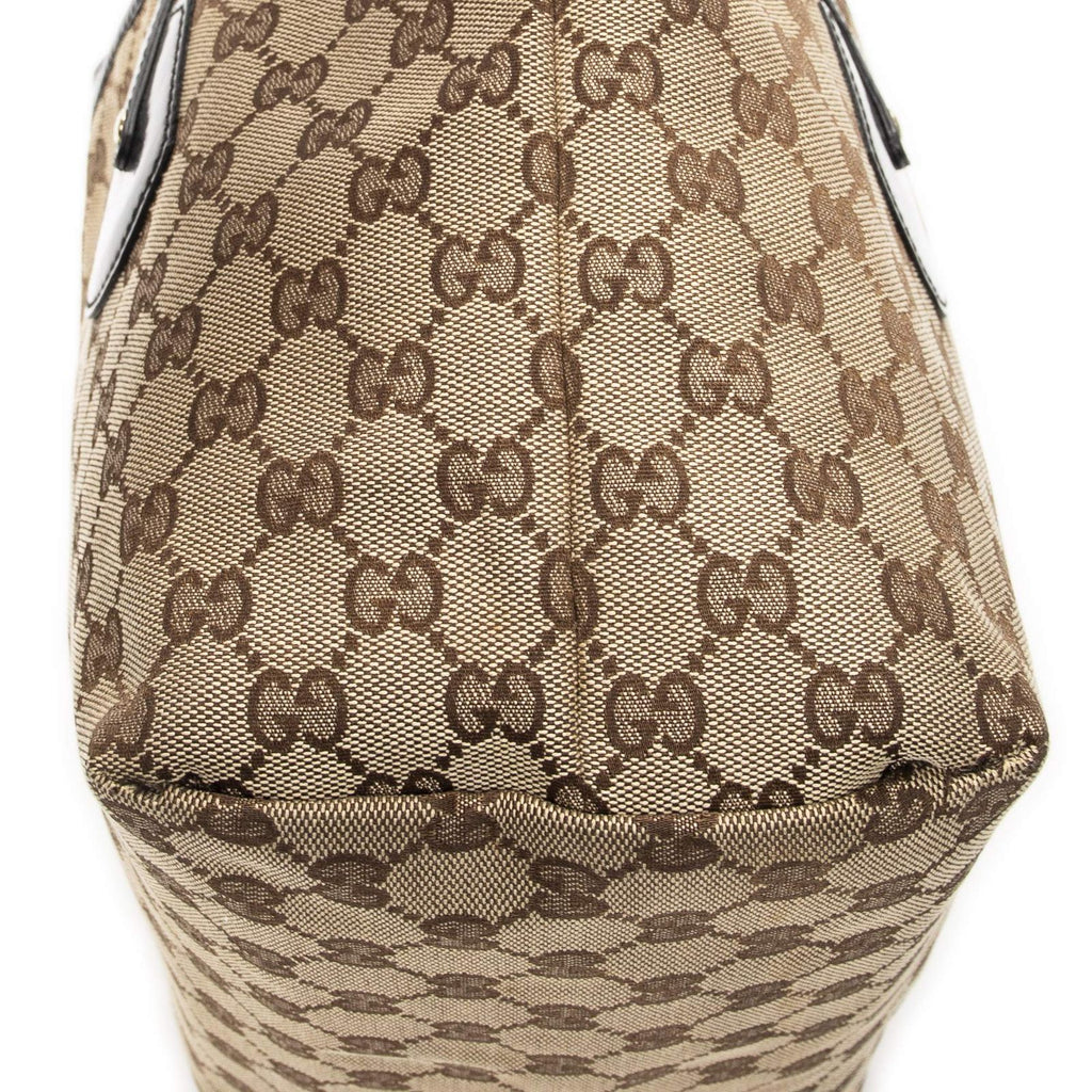 Gucci Serry Line Tote Black Beige GG Canvas — view 7