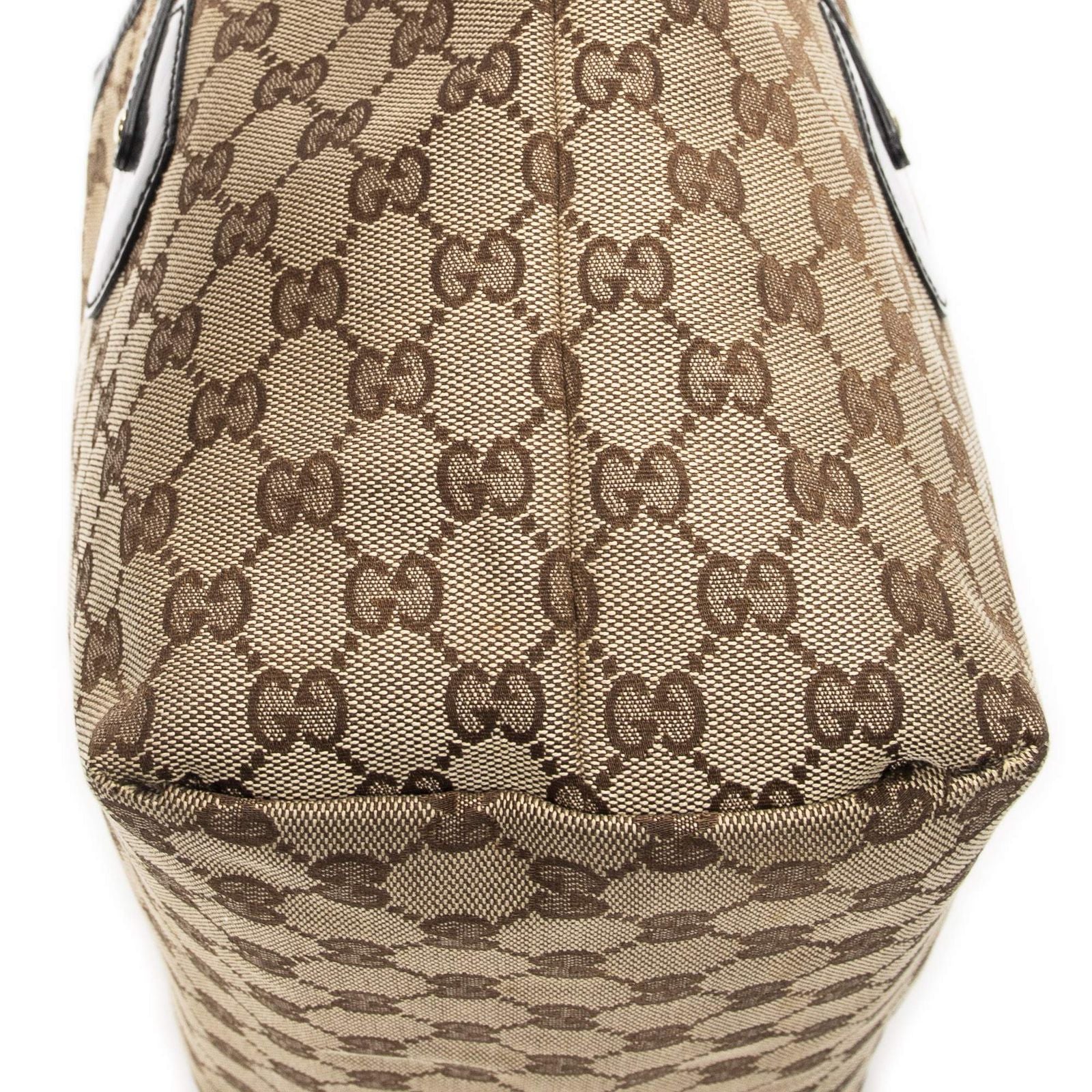 Gucci Serry Line Tote Black Beige GG Canvas — view 7