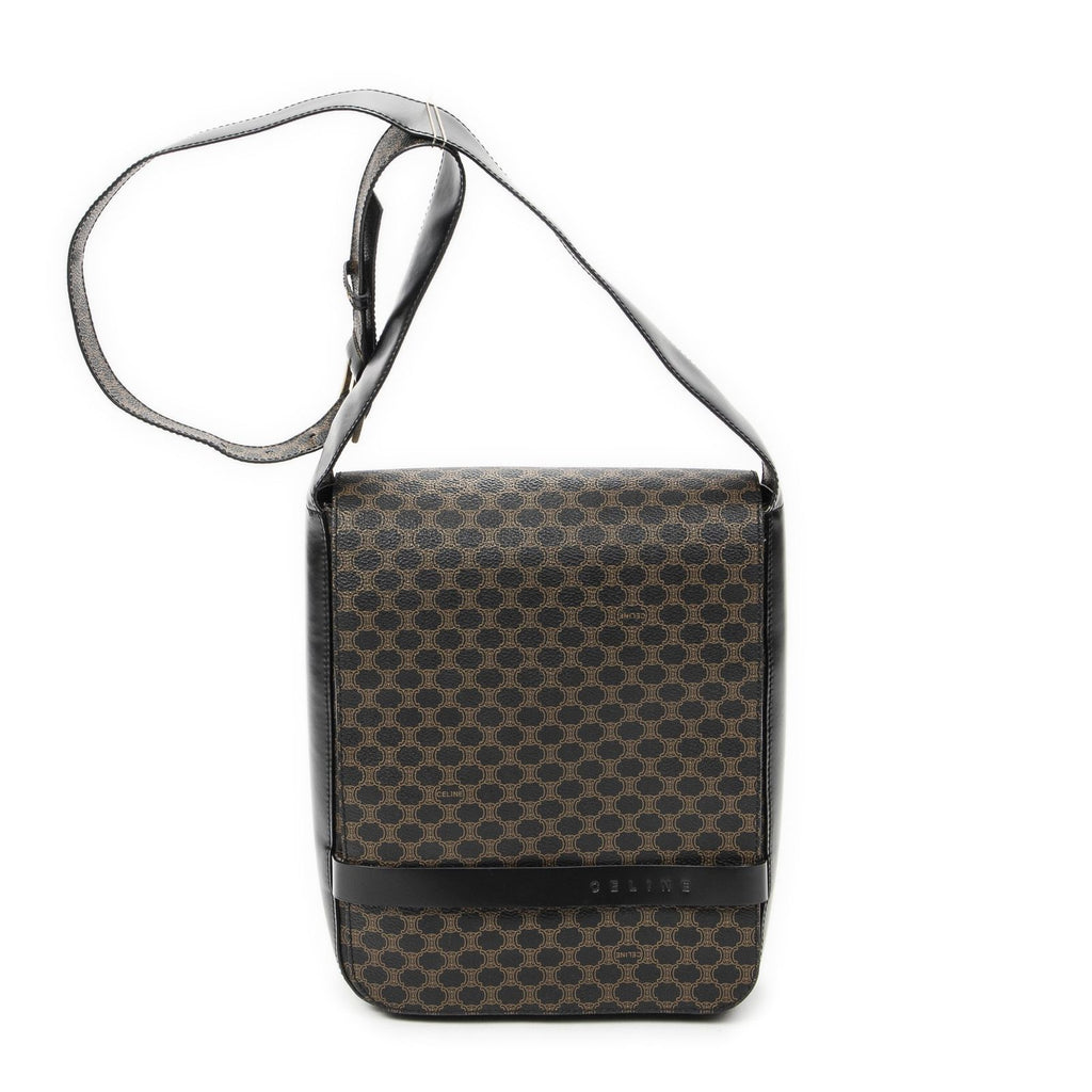 Celine Small Messenger Black Brown Macadam Canvas