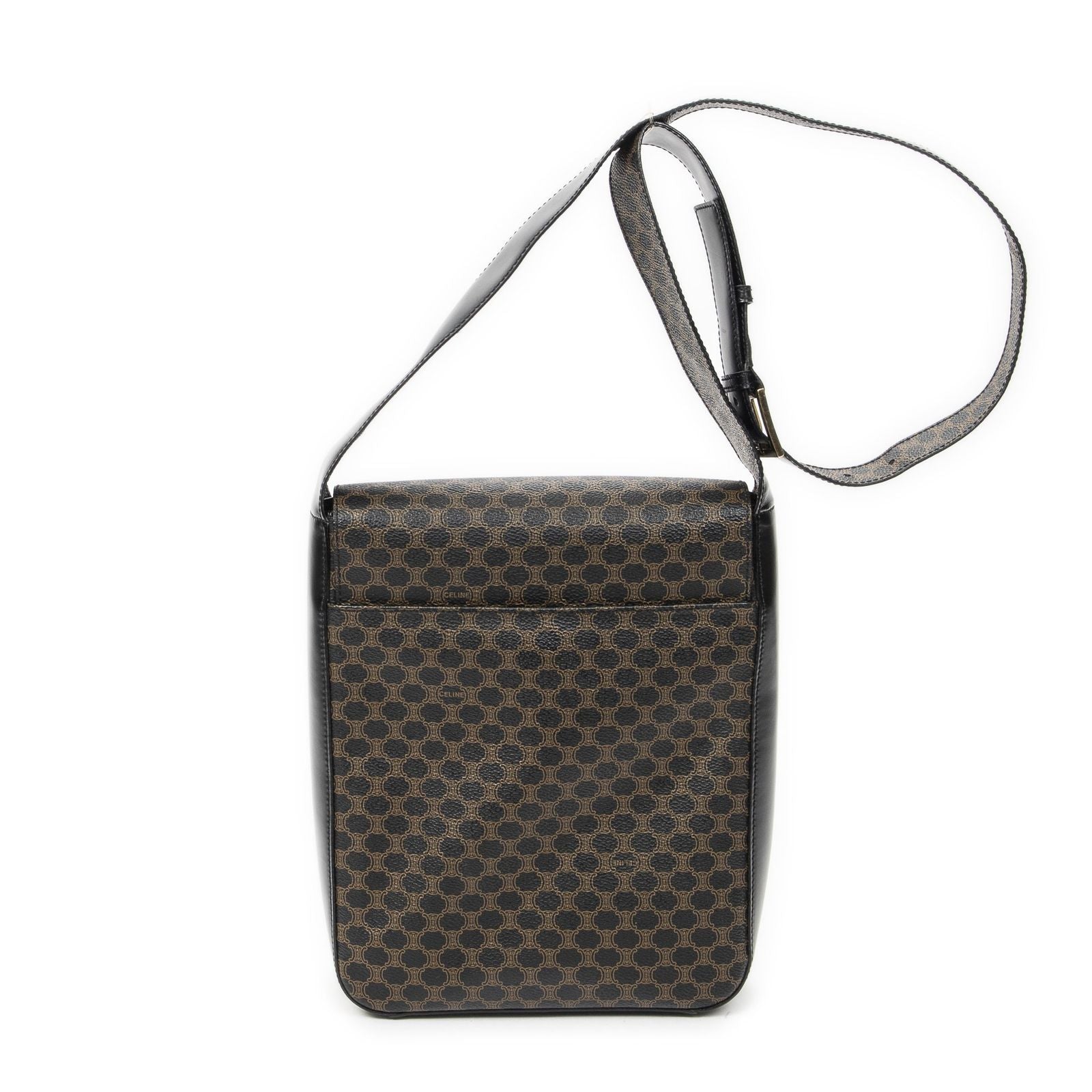 Celine Small Messenger Black Brown Macadam Canvas — view 5