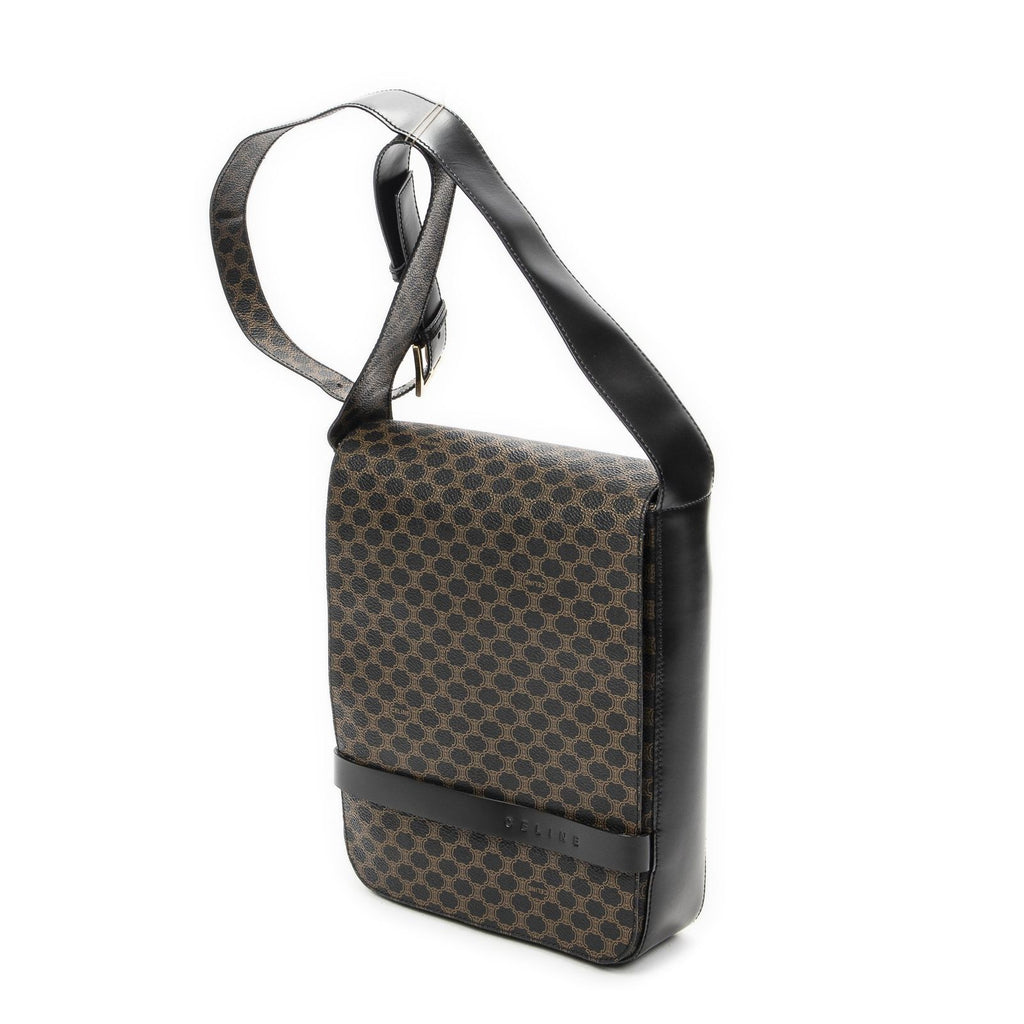 Celine Small Messenger Black Brown Macadam Canvas — view 2