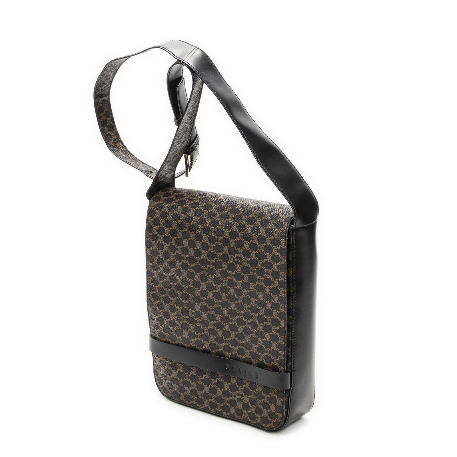 Celine Small Messenger Black Brown Macadam Canvas — view 2