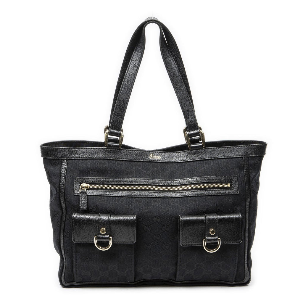 Gucci Abbey Pochette Black GG Canvas
