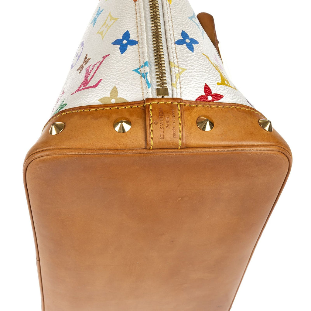 Louis Vuitton Alma White Multicolor Colorful Monogram Canvas Handbag — view 7