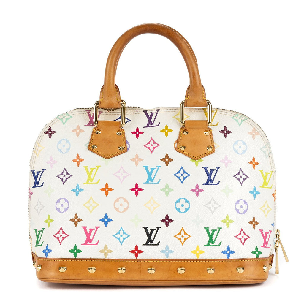 Louis Vuitton Alma White Multicolor Colorful Monogram Canvas Handbag — view 5