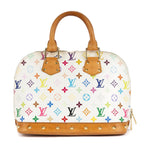 Louis Vuitton Alma White Multicolor Colorful Monogram Canvas Handbag — view 5