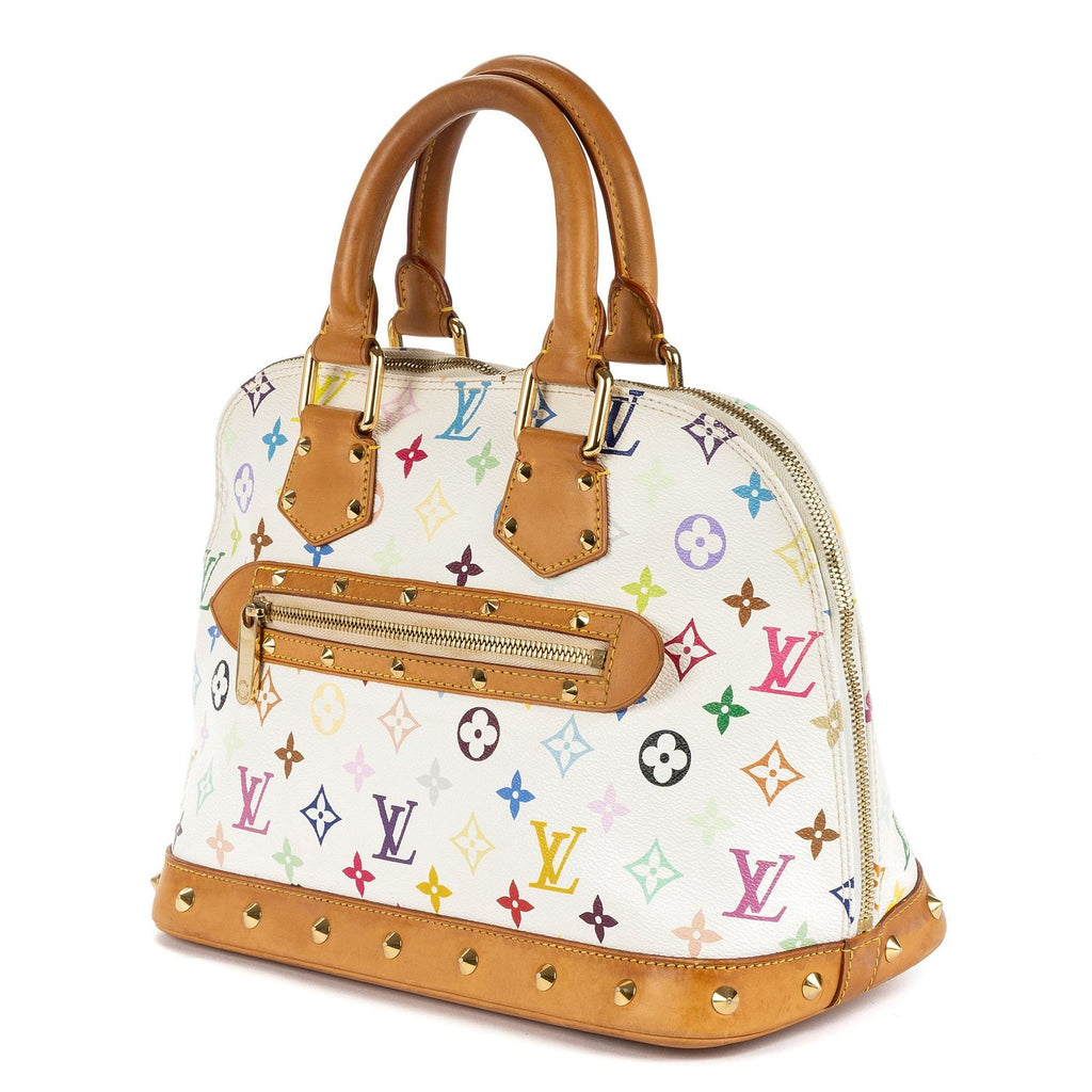 Louis Vuitton Alma White Multicolor Colorful Monogram Canvas Handbag — view 2