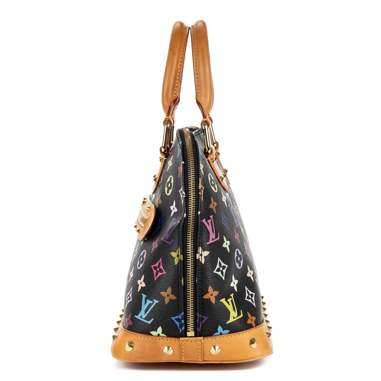 Louis Vuitton Alma Black Multicolor Colorful Monogram Canvas Handbag — view 3