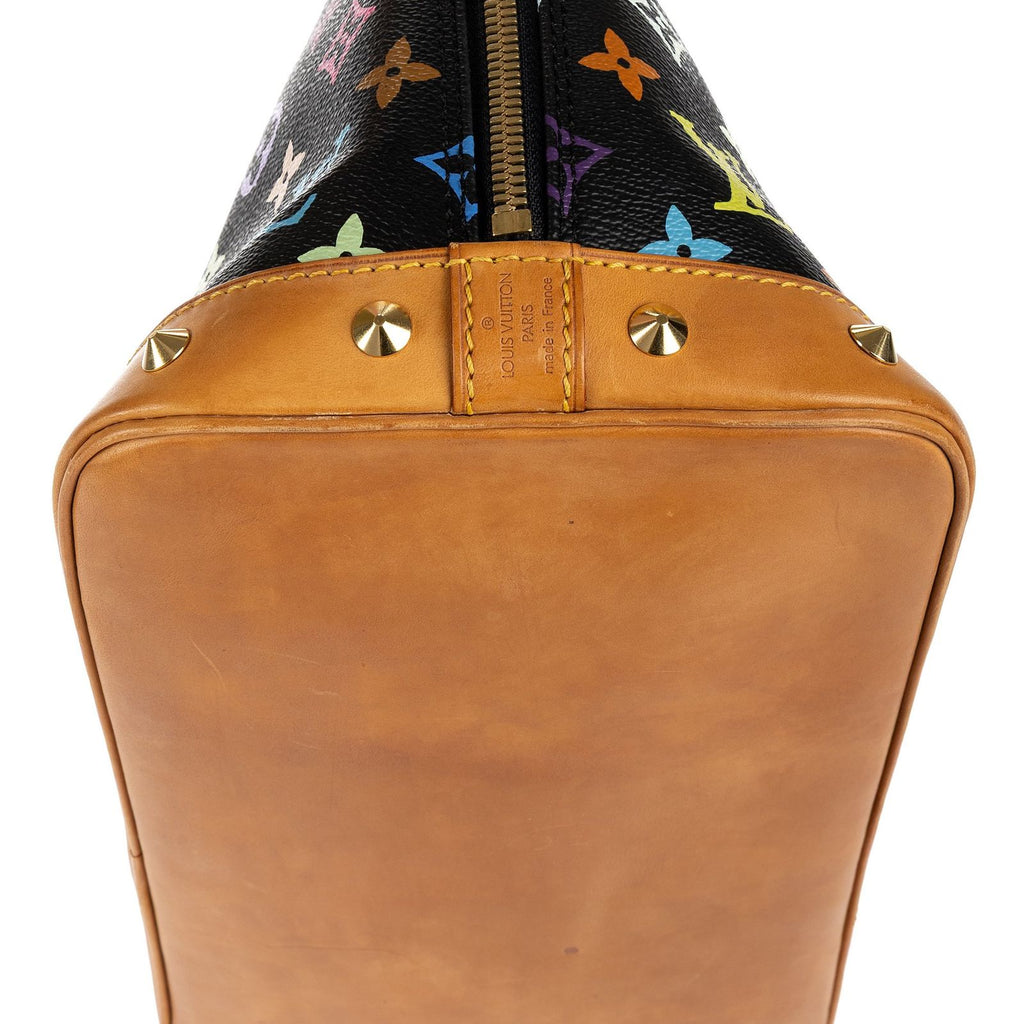 Louis Vuitton Alma Black Multicolor Colorful Monogram Canvas Handbag — view 8