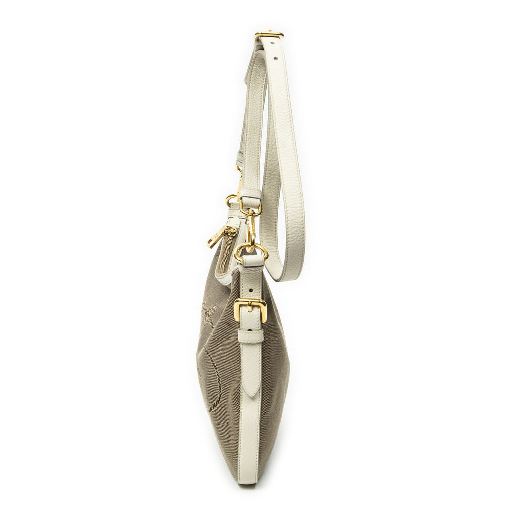 Prada Jaca Messenger Beige Ivory Dog Canvas Pet Accessory — view 3