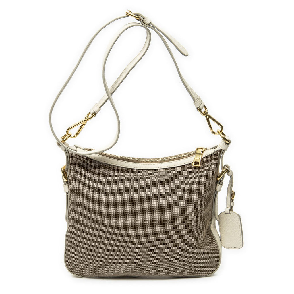 Prada Jaca Messenger Beige Ivory Dog Canvas Pet Accessory — view 5