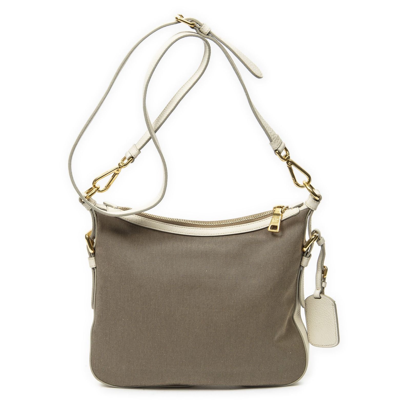 Prada Jaca Messenger Beige Ivory Dog Canvas Pet Accessory — view 5