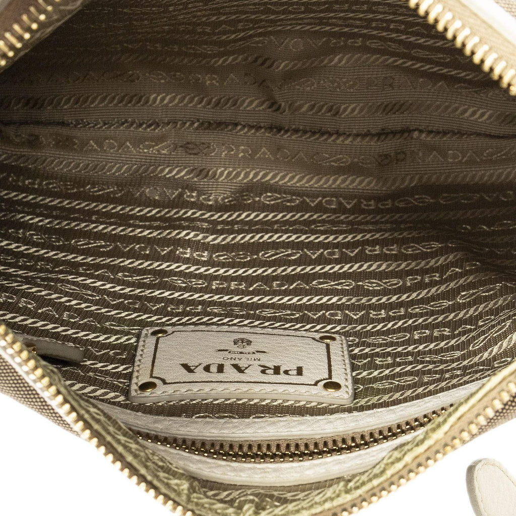 Prada Jaca Messenger Beige Ivory Dog Canvas Pet Accessory — view 9