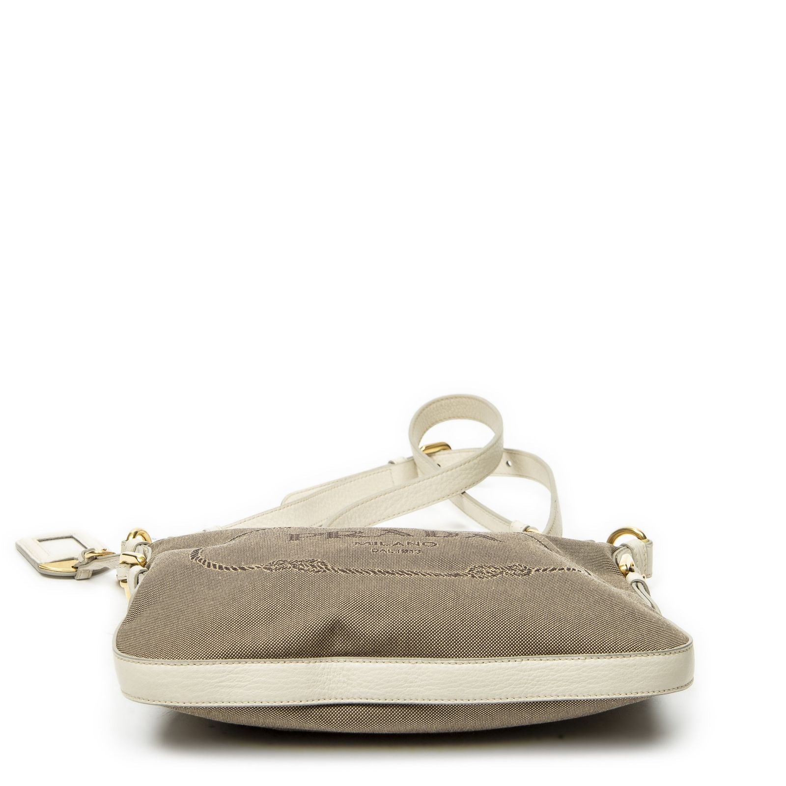 Prada Jaca Messenger Beige Ivory Dog Canvas Pet Accessory — view 6