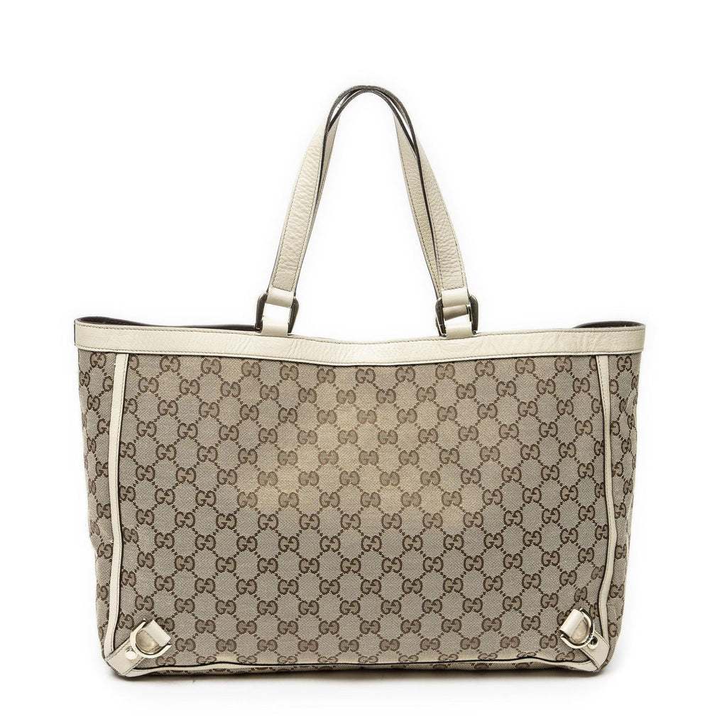 Gucci Large Abbey D Ring Tote Ivory Beige GG Canvas — view 5