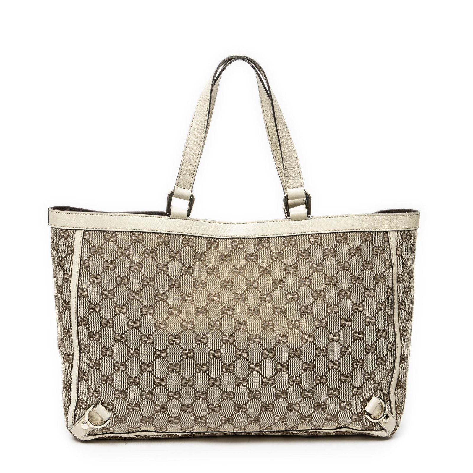 Gucci Large Abbey D Ring Tote Ivory Beige GG Canvas — view 5