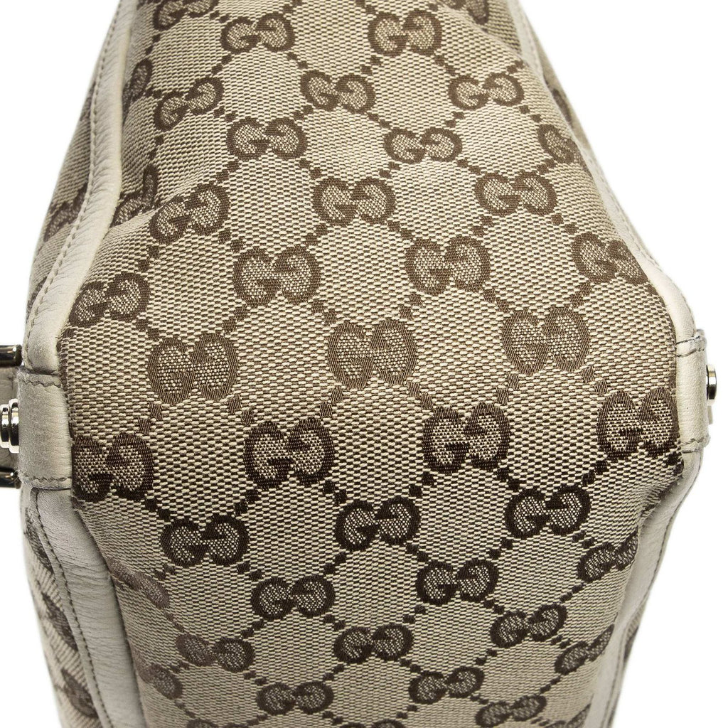 Gucci Large Abbey D Ring Tote Ivory Beige GG Canvas — view 8