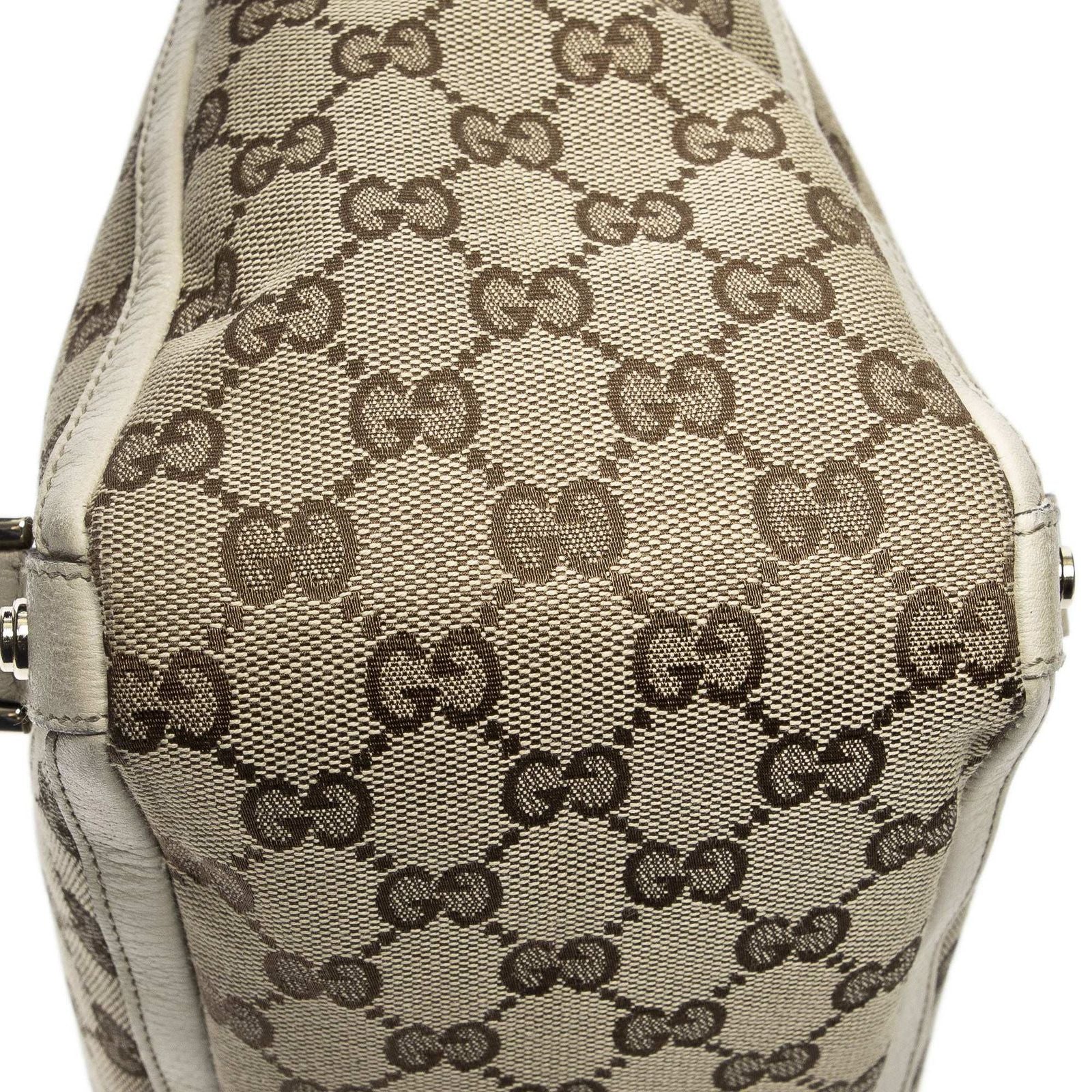 Gucci Large Abbey D Ring Tote Ivory Beige GG Canvas — view 8