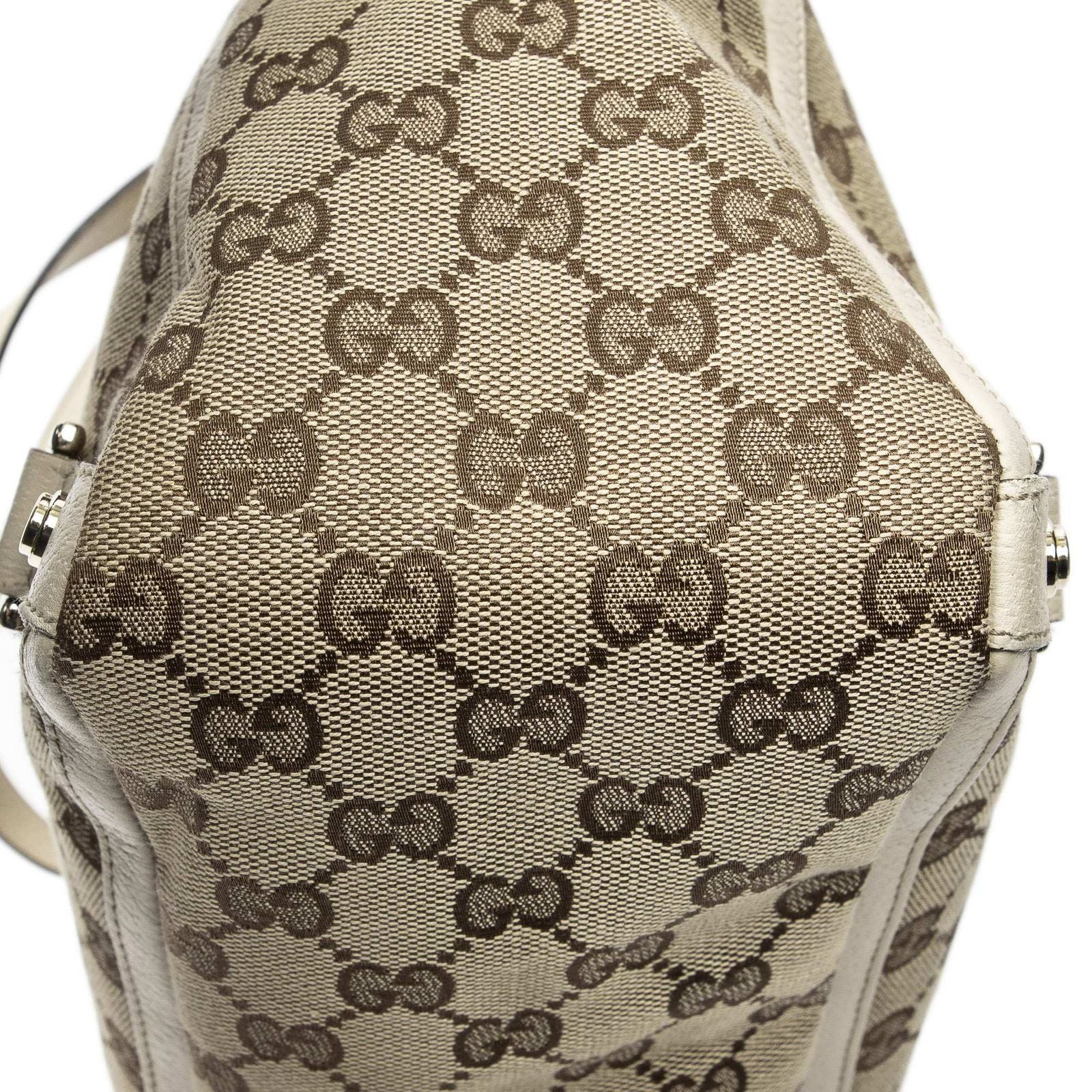 Gucci Large Abbey D Ring Tote Ivory Beige GG Canvas — view 7