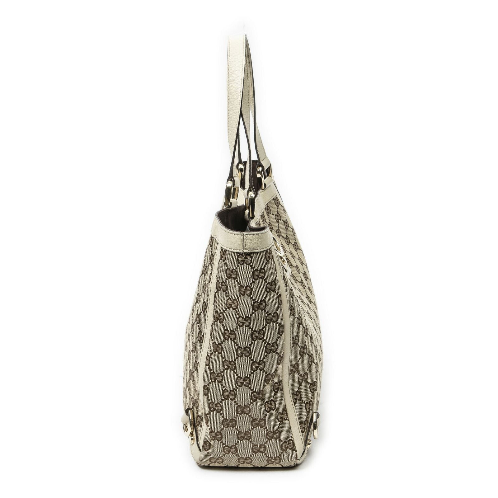 Gucci Large Abbey D Ring Tote Ivory Beige GG Canvas — view 4
