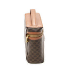 Celine Top Handle Toiletries Pouch Brown Macadam Canvas — view 4