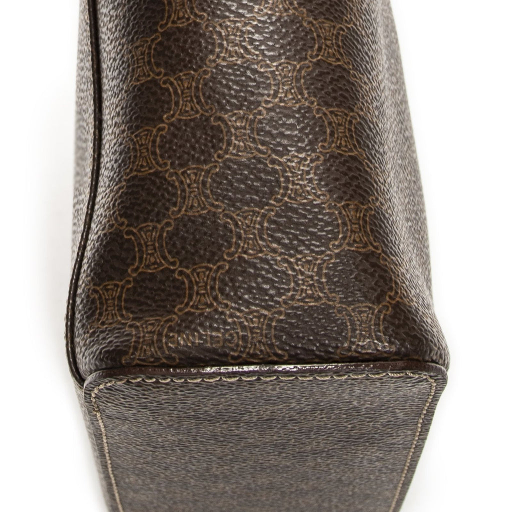 Celine Top Handle Toiletries Pouch Brown Macadam Canvas — view 7