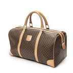 Celine Vintage Travel Boston Brown Beige Macadam Canvas Shoulder Bag — view 2
