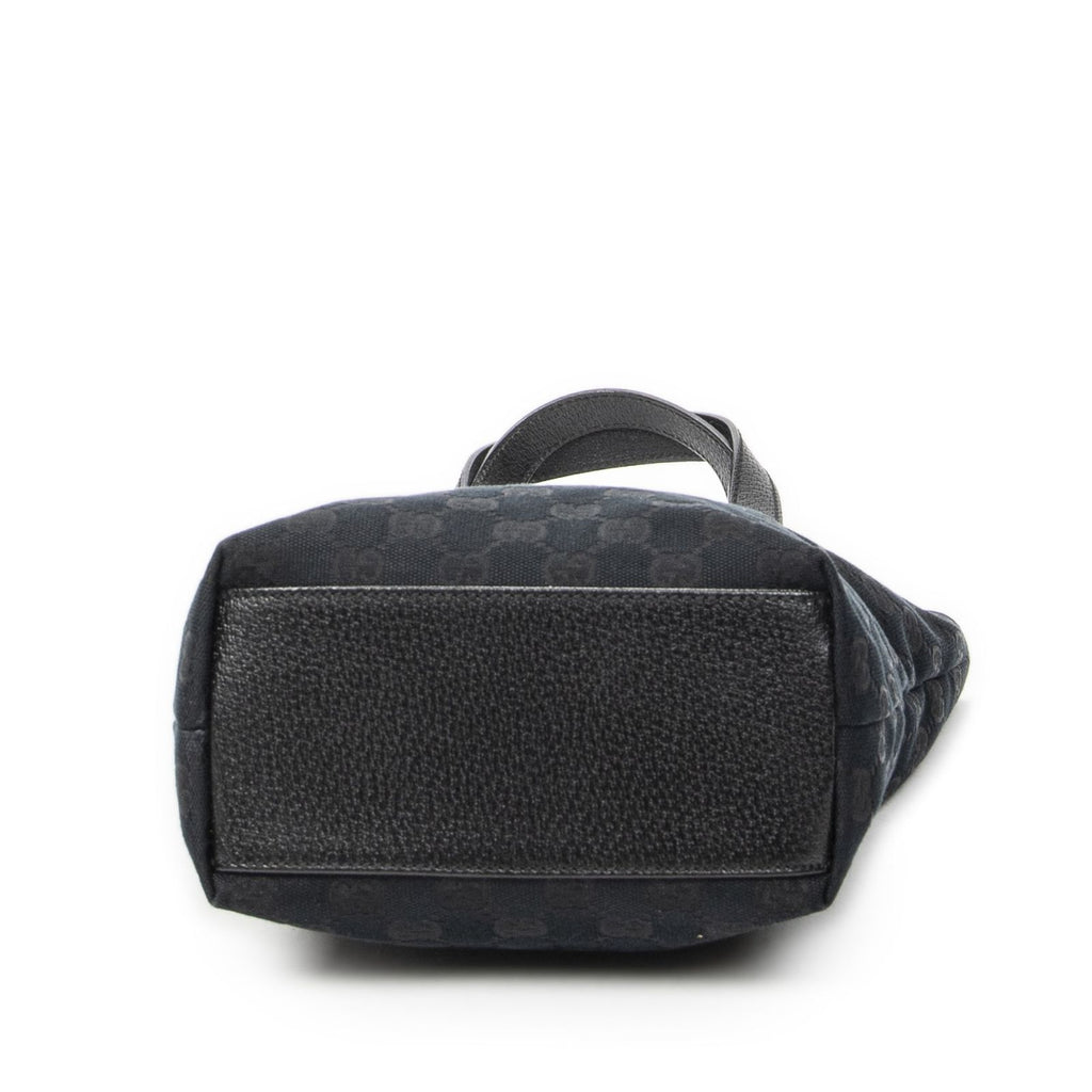 Gucci Charmy Bucket Tote Black GG Canvas — view 6