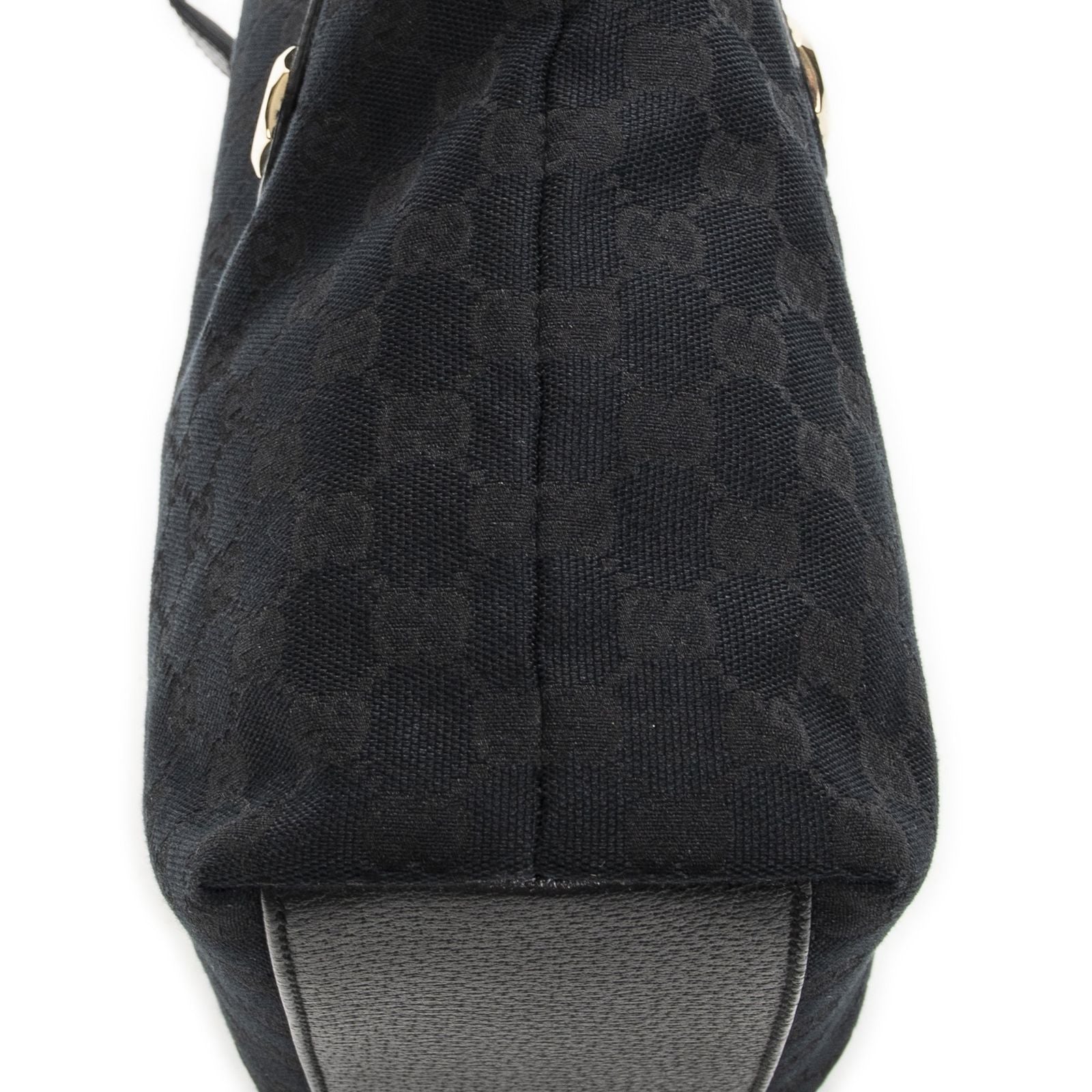 Gucci Charmy Bucket Tote Black GG Canvas — view 7