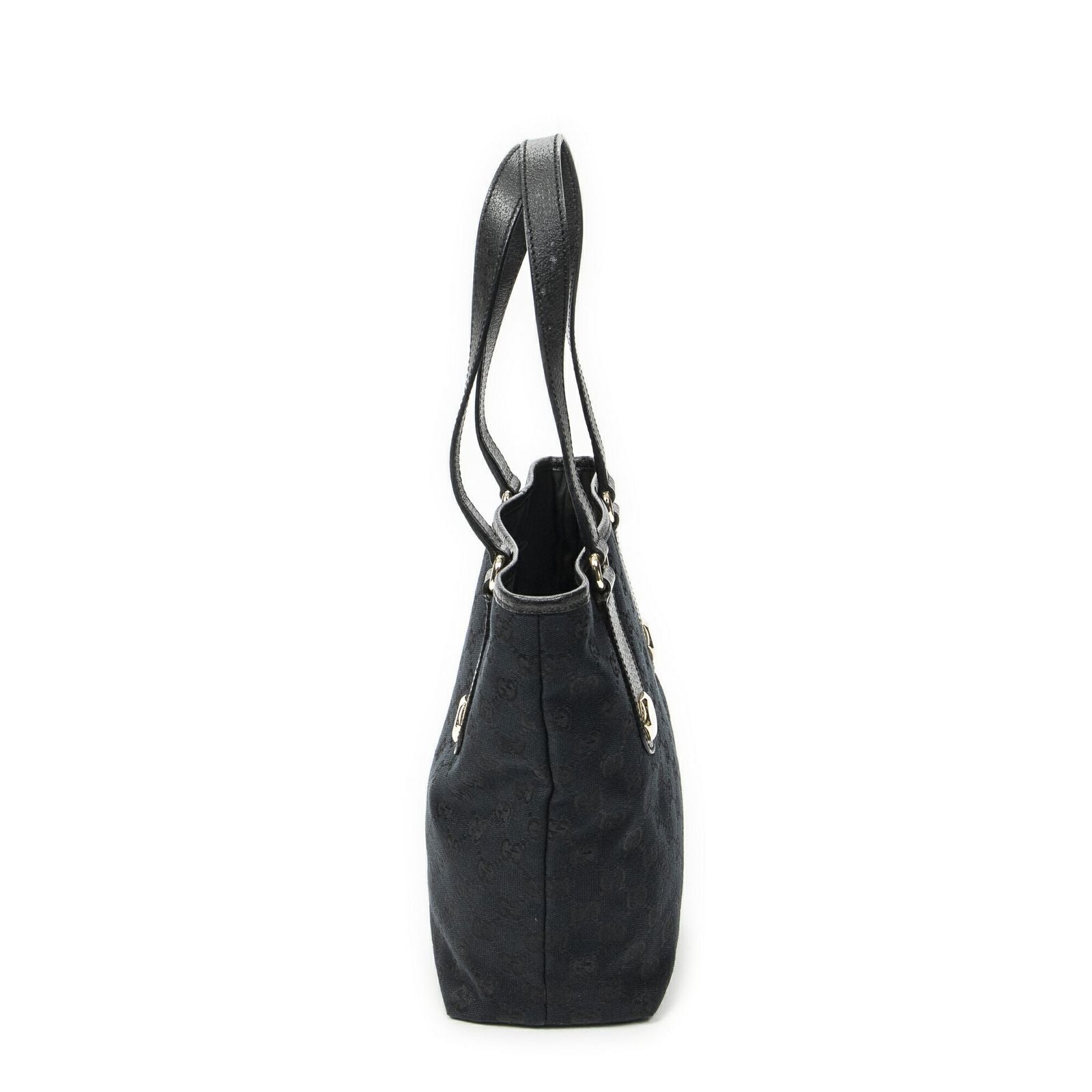 Gucci Charmy Bucket Tote Black GG Canvas — view 3