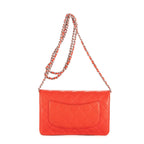 Chanel Chain Wallet Red Quilted Perfo Leather — view 4