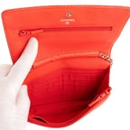 Chanel Chain Wallet Red Quilted Perfo Leather — view 9