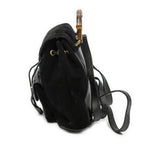 Gucci Mini Bamboo Backpack Sac Black Suede Leather — view 3