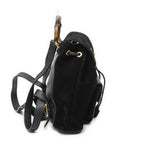 Gucci Mini Bamboo Backpack Sac Black Suede Leather — view 4