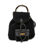 Gucci Mini Bamboo Backpack Sac Black Suede Leather