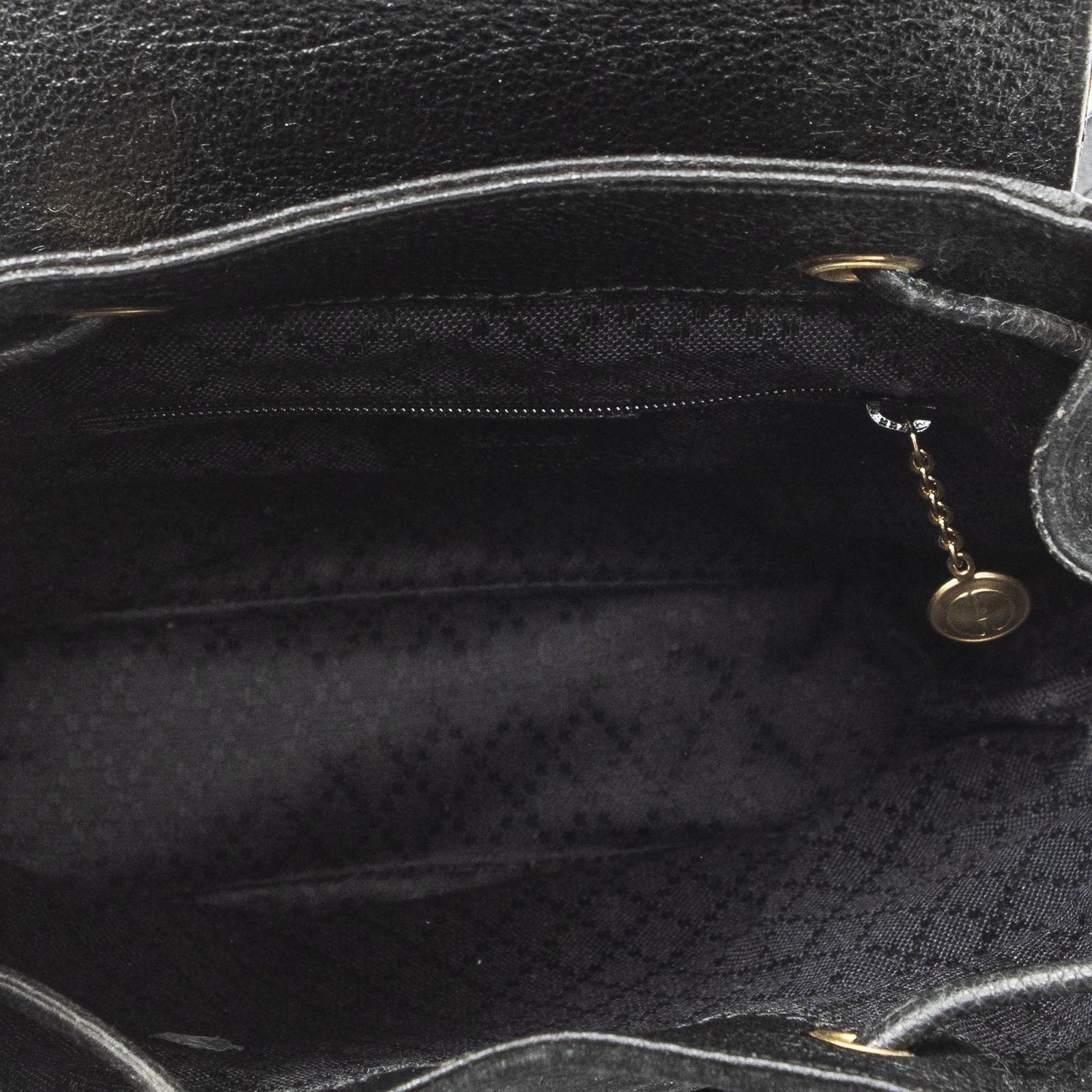 Gucci Mini Bamboo Backpack Sac Black Suede Leather — view 9