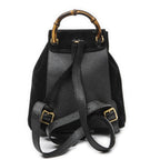 Gucci Mini Bamboo Backpack Sac Black Suede Leather — view 5