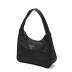 Prada Vintage Mini Zip Hobo Black Nylon Canvas — view 2