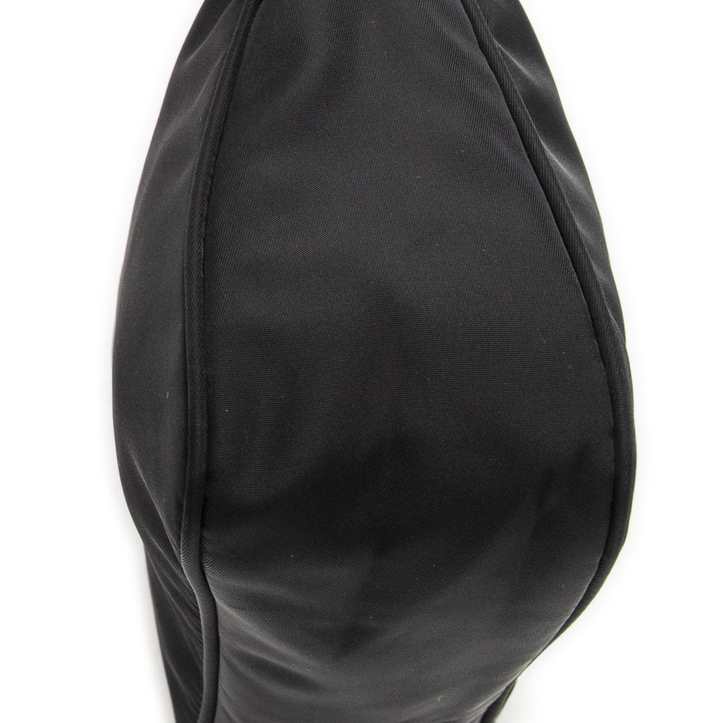 Prada Vintage Mini Zip Hobo Black Nylon Canvas — view 8