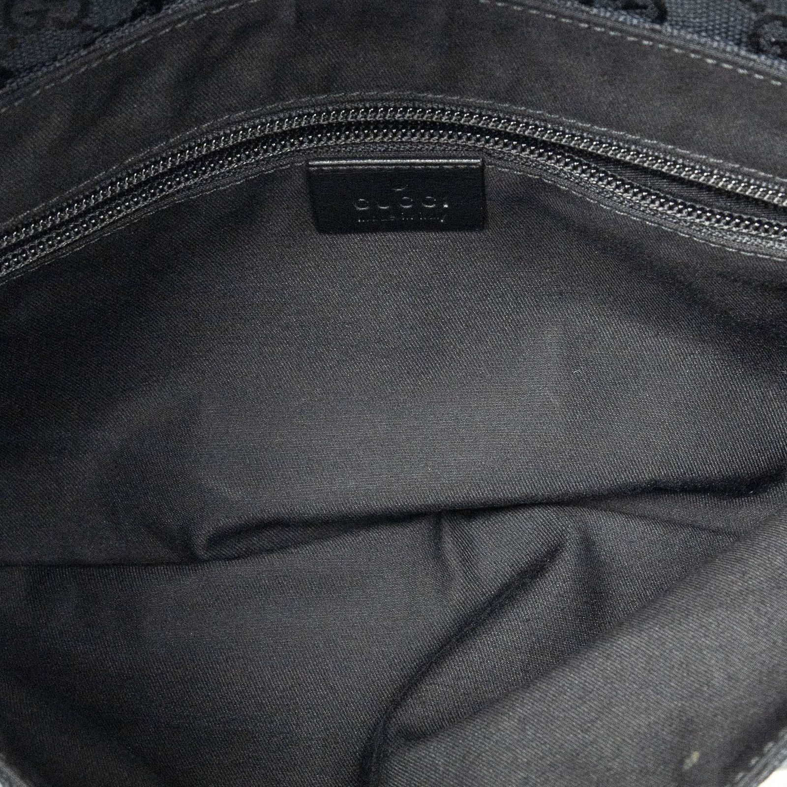 Gucci Flap Waist Bag Black GG Canvas — view 4