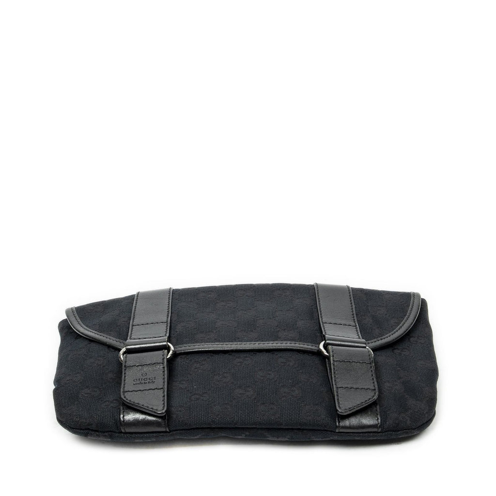 Gucci Flap Waist Bag Black GG Canvas — view 3