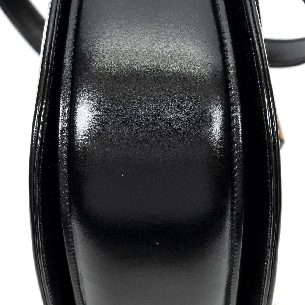 Gucci Vinte Ziff Laptop Handle Black Smooth Scarf Skin Leather — view 7