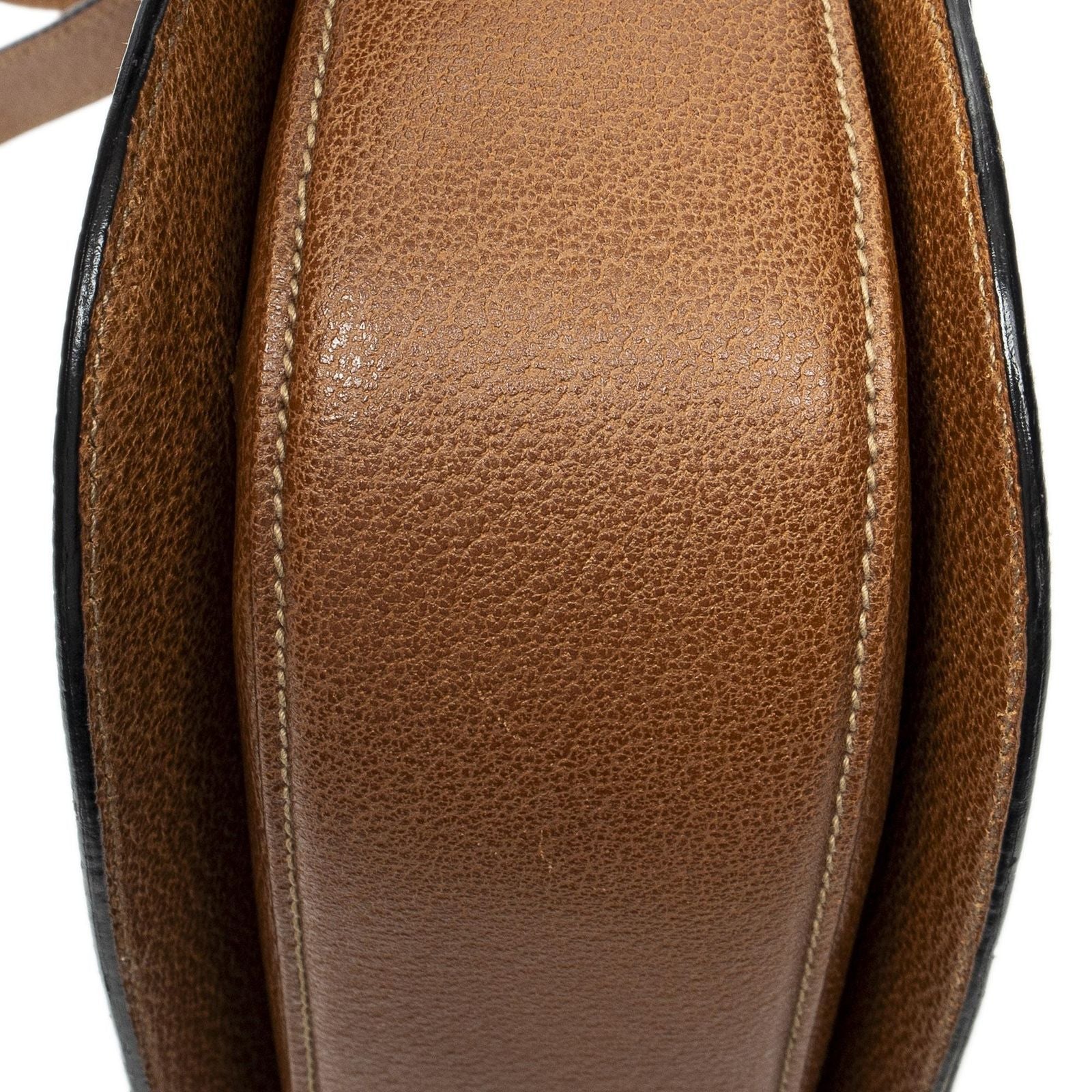 Gucci Vintage Flap Top Handle Brown Gray Calfskin Leather — view 7