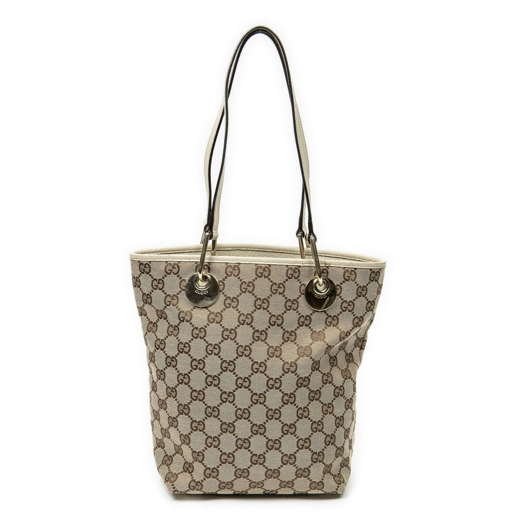 Gucci Small Eclipse Shopping Beige Ivory GG Canvas